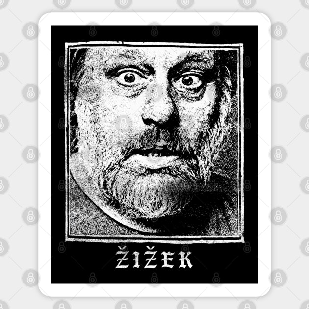 Slavoj Žižek // Retro Styled Fan Design Sticker by DankFutura